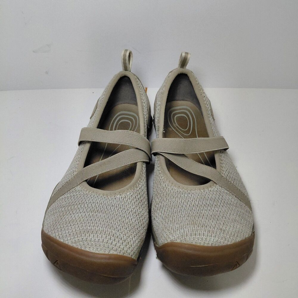 Keen Hush Knit Mary Jane Comfort Slip-Ons Taupe & Tan Women's Size 9 - Picture 3 of 12